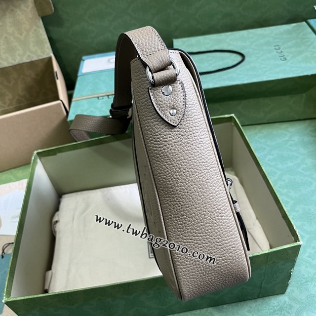 gucci專櫃2024早春系列原廠皮手袋 古馳雙G中號郵差包單肩斜挎包 jcp1702